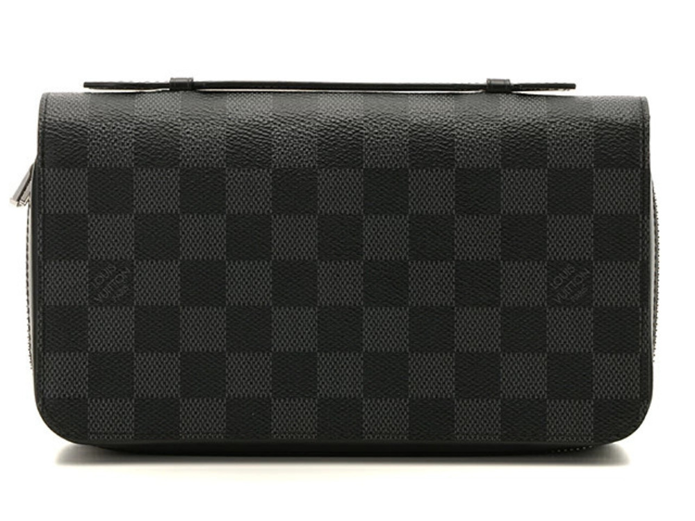 LOUIS VUITTON Zippy Shoulder Bag Wallet Damier Graphite Black